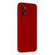Realme C35 Kılıf Nano içi Kadife Silikon - Kırmızı