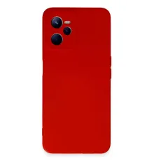 Realme C35 Kılıf Nano içi Kadife Silikon - Kırmızı