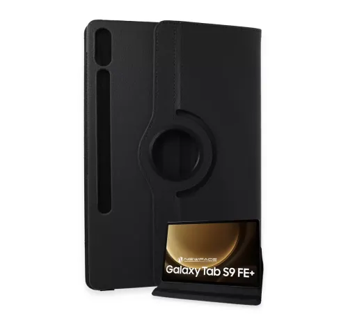 Samsung Galaxy X610 Tab S9 FE Plus 12.4 Kılıf 360 Tablet Deri Kılıf - Siyah