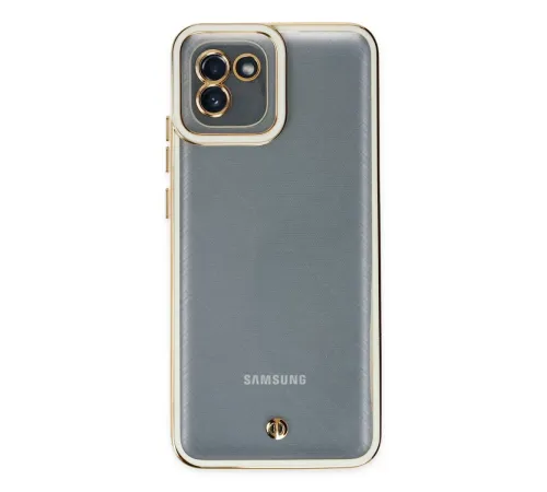 Samsung Galaxy A03 Kılıf Liva Lens Silikon - Beyaz