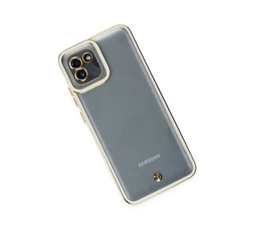 Samsung Galaxy A03 Kılıf Liva Lens Silikon - Beyaz