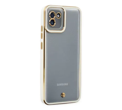 Samsung Galaxy A03 Kılıf Liva Lens Silikon - Beyaz