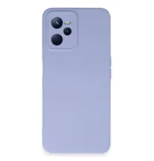 Realme C35 Kılıf Nano içi Kadife Silikon - Lila
