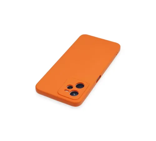 Realme C35 Kılıf Nano içi Kadife Silikon - Turuncu