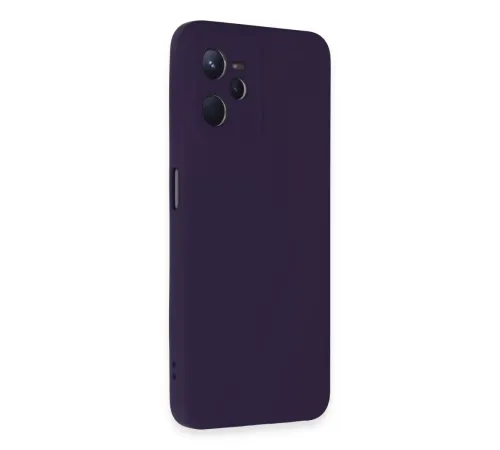 Realme C35 Kılıf Nano içi Kadife Silikon - Mor