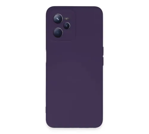Realme C35 Kılıf Nano içi Kadife Silikon - Mor