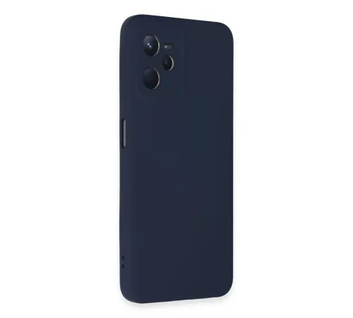 Realme C35 Kılıf Nano içi Kadife Silikon - Lacivert