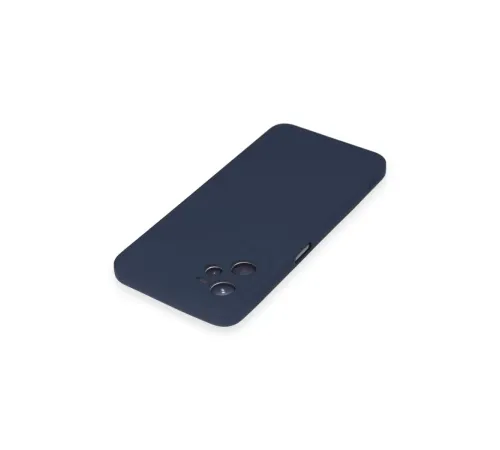 Realme C35 Kılıf Nano içi Kadife Silikon - Lacivert