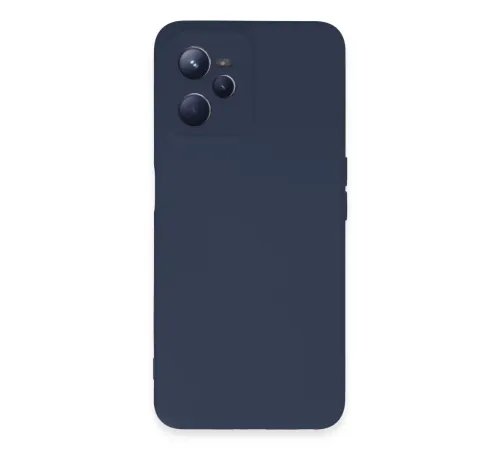 Realme C35 Kılıf Nano içi Kadife Silikon - Lacivert