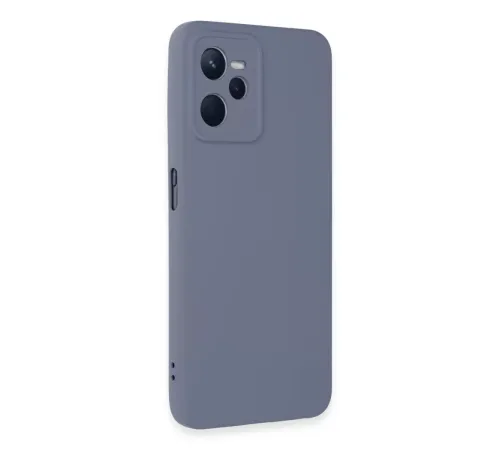 Realme C35 Kılıf Nano içi Kadife Silikon - Gri