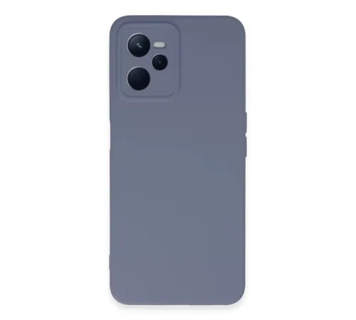 Realme C35 Kılıf Nano içi Kadife Silikon - Gri