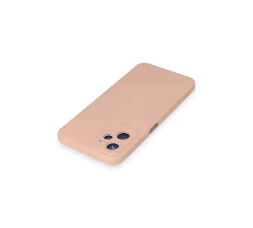 Realme C35 Kılıf Nano içi Kadife Silikon - Pudra