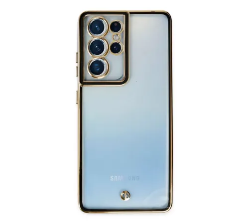 Samsung Galaxy S21 Ultra Kılıf Liva Lens Silikon - Siyah