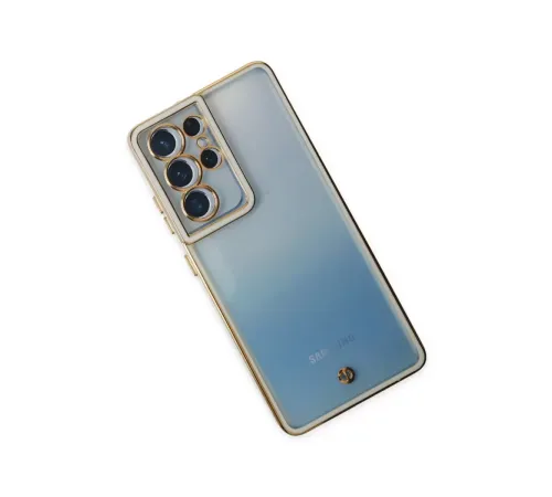 Samsung Galaxy S21 Ultra Kılıf Liva Lens Silikon - Beyaz