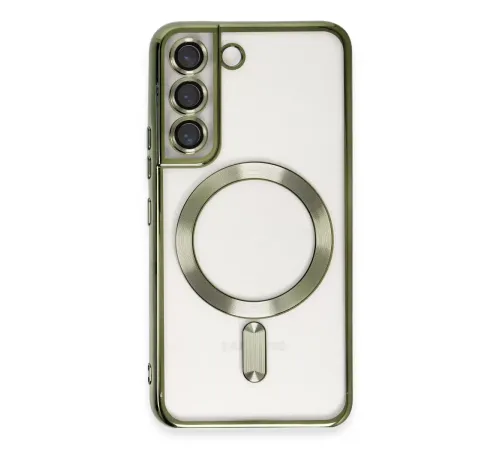 Samsung Galaxy S22 Kılıf Kross Magneticsafe Kapak - Koyu Yeşil