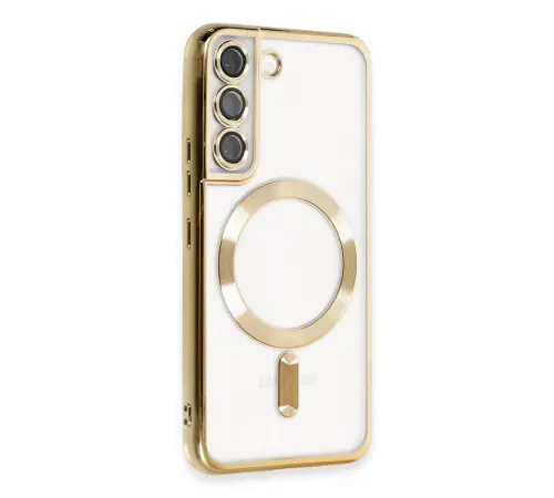 Samsung Galaxy S22 Kılıf Kross Magneticsafe Kapak - Gold