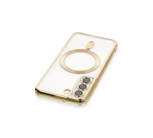 Samsung Galaxy S22 Kılıf Kross Magneticsafe Kapak - Gold