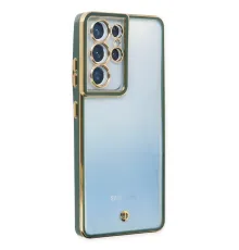 Samsung Galaxy S21 Ultra Kılıf Liva Lens Silikon - Yeşil