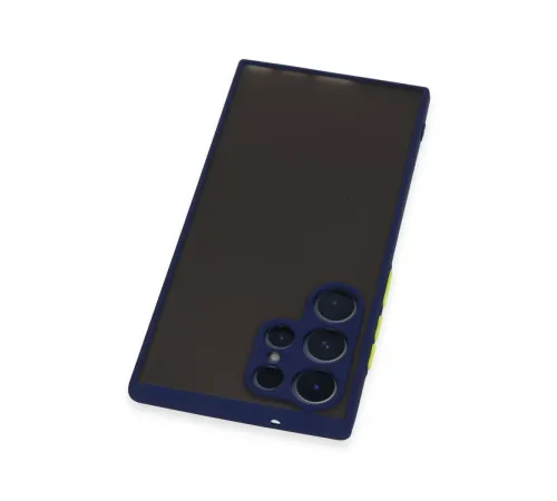 Samsung Galaxy S22 Ultra Kılıf Montreal Silikon Kapak - Lacivert
