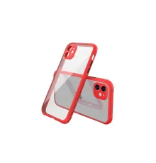 Apple iPhone 12 Mini Kılıf Miami Şeffaf Silikon - Kırmızı