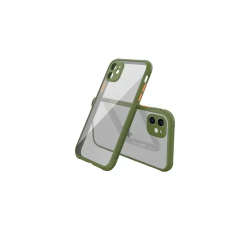 Apple iPhone 12 Mini Kılıf Miami Şeffaf Silikon - Koyu Yeşil