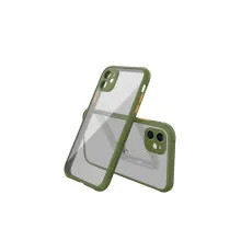 Apple iPhone 12 Mini Kılıf Miami Şeffaf Silikon - Koyu Yeşil
