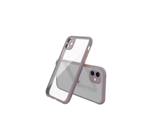 Apple iPhone 12 Mini Kılıf Miami Şeffaf Silikon - Açık Mor
