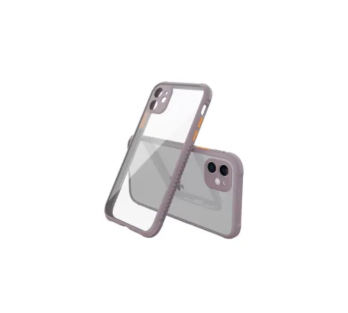 Apple iPhone 12 Mini Kılıf Miami Şeffaf Silikon - Açık Mor
