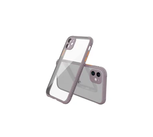 Apple iPhone 12 Mini Kılıf Miami Şeffaf Silikon - Açık Mor