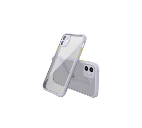 Apple iPhone 12 Mini Kılıf Miami Şeffaf Silikon - Lila