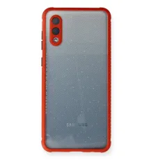 Samsung Galaxy A02 Kılıf Miami Şeffaf Silikon - Kırmızı