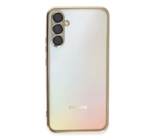 Samsung Galaxy A54 5G Kılıf Lensli Silikon - Gold