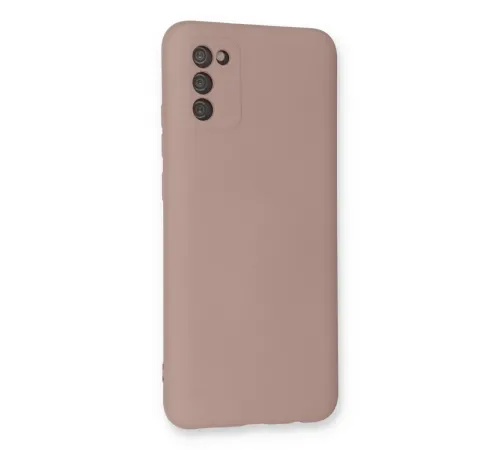 Samsung Galaxy A03S Kılıf Nano içi Kadife Silikon - Pudra