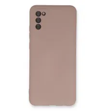 Samsung Galaxy A03S Kılıf Nano içi Kadife Silikon - Pudra