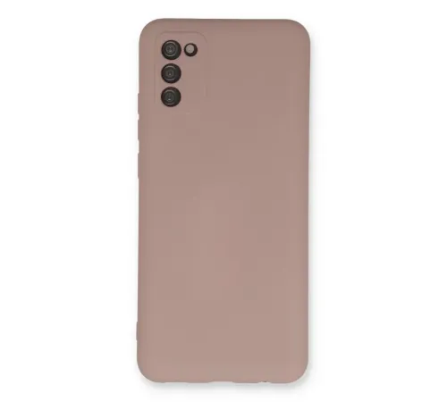 Samsung Galaxy A03S Kılıf Nano içi Kadife Silikon - Pudra