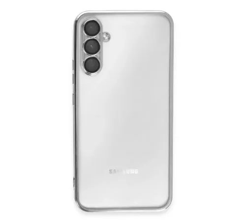 Samsung Galaxy A54 5G Kılıf Lensli Silikon - Gümüş