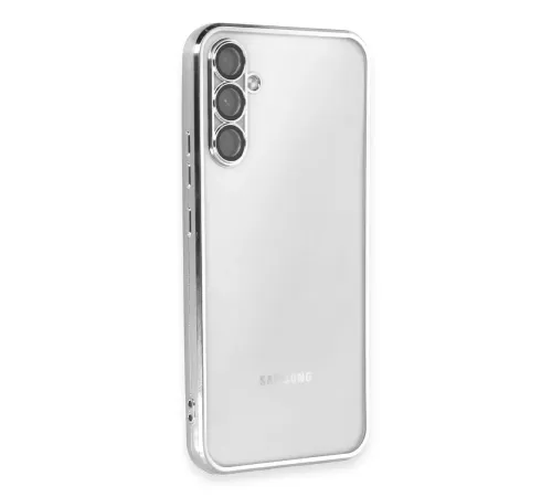 Samsung Galaxy A54 5G Kılıf Lensli Silikon - Gümüş