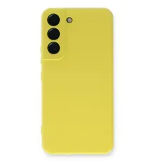 Samsung Galaxy S22 Plus Kılıf Nano içi Kadife Silikon - Sarı