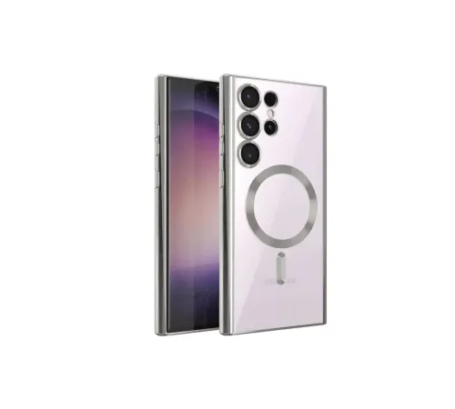 Samsung Galaxy S23 Ultra Kılıf Kross Magneticsafe Kapak - Gümüş