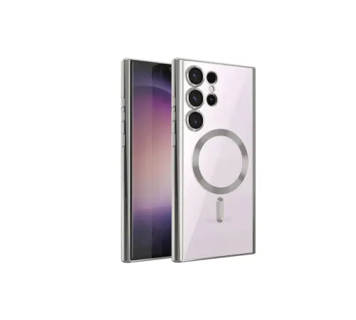 Samsung Galaxy S23 Ultra Kılıf Kross Magneticsafe Kapak - Gümüş