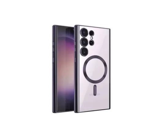 Samsung Galaxy S23 Ultra Kılıf Kross Magneticsafe Kapak - Mor