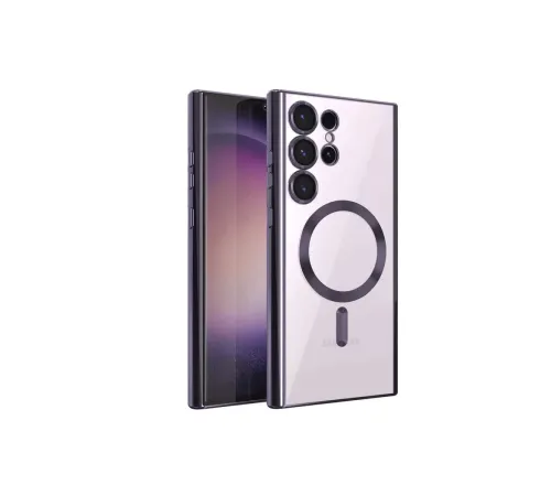 Samsung Galaxy S23 Ultra Kılıf Kross Magneticsafe Kapak - Mor