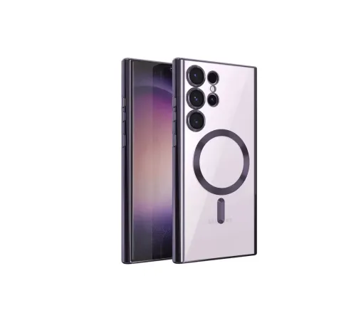 Samsung Galaxy S23 Ultra Kılıf Kross Magneticsafe Kapak - Mor