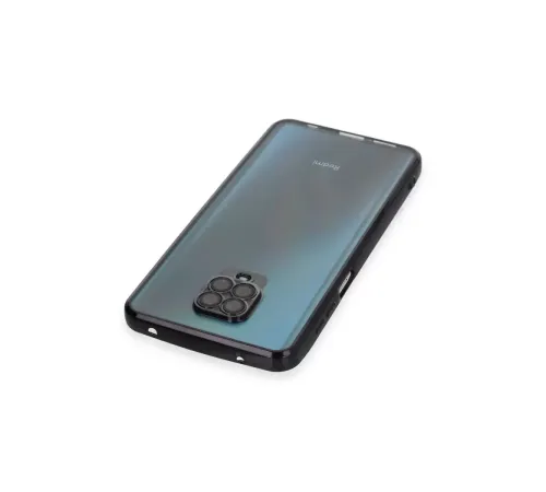 Xiaomi Redmi Note 9 Pro Kılıf Lensli Silikon - Siyah