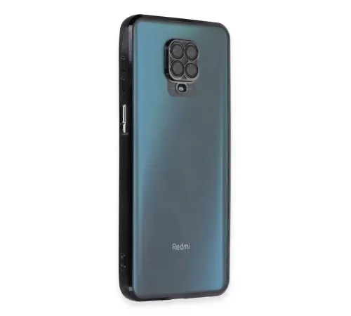 Xiaomi Redmi Note 9 Pro Kılıf Lensli Silikon - Siyah