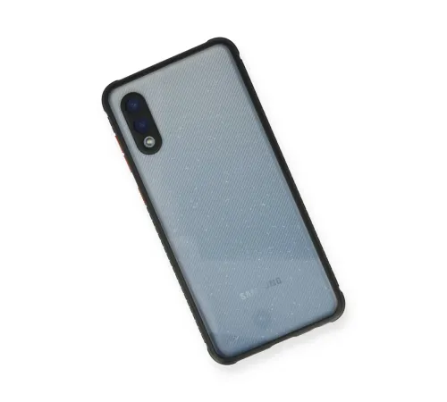 Samsung Galaxy A02 Kılıf Miami Şeffaf Silikon - Siyah