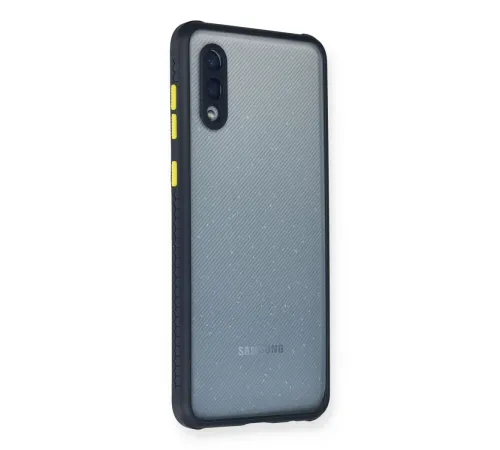 Samsung Galaxy A02 Kılıf Miami Şeffaf Silikon - Lacivert