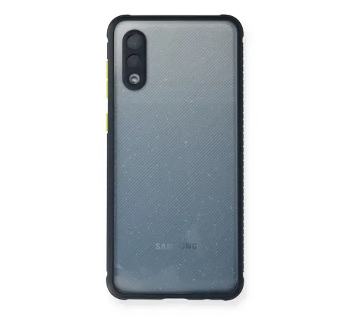 Samsung Galaxy A02 Kılıf Miami Şeffaf Silikon - Lacivert