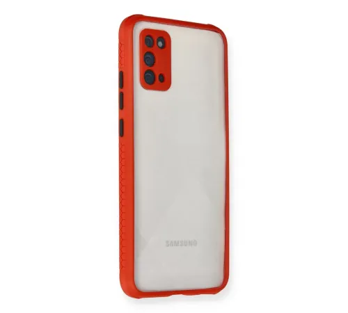 Samsung Galaxy A02S Kılıf Miami Şeffaf Silikon - Kırmızı