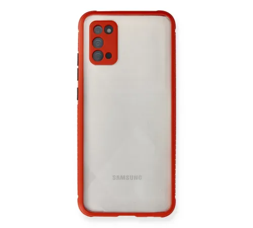 Samsung Galaxy A02S Kılıf Miami Şeffaf Silikon - Kırmızı